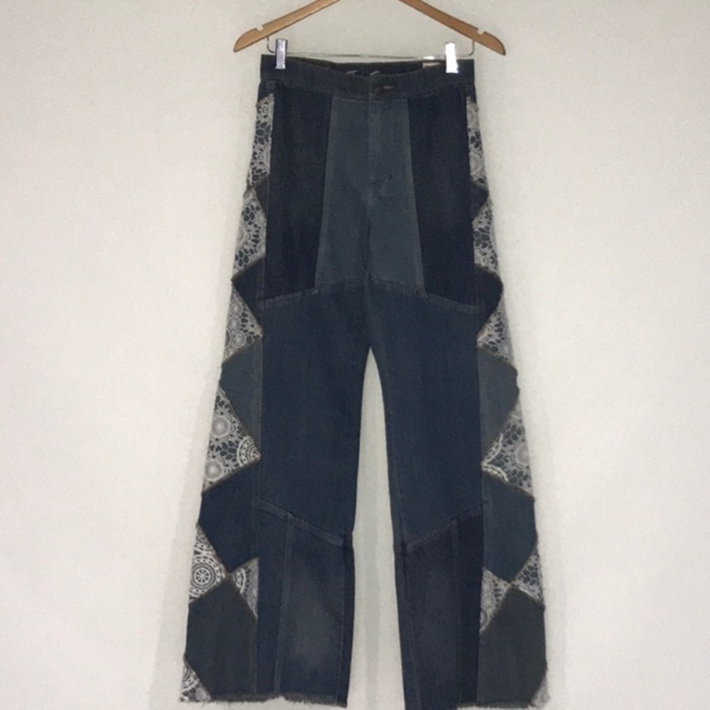 NEW Free People In My Element Lace Jeans 24 25 - Picture 4 of 5